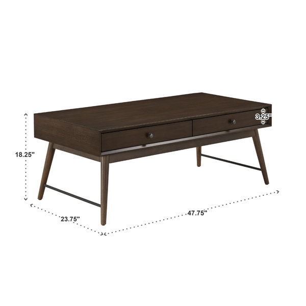 Andersen solid wood coffee table with storage discount
